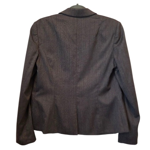 Banana Republic Women's Gray Herringbone Two Button Blazer Jacket - Picture 3 of 11